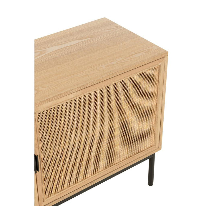 Opbergkast Naturel Cane Vierkant 40x120 cm-Opbergkasten-J-Line