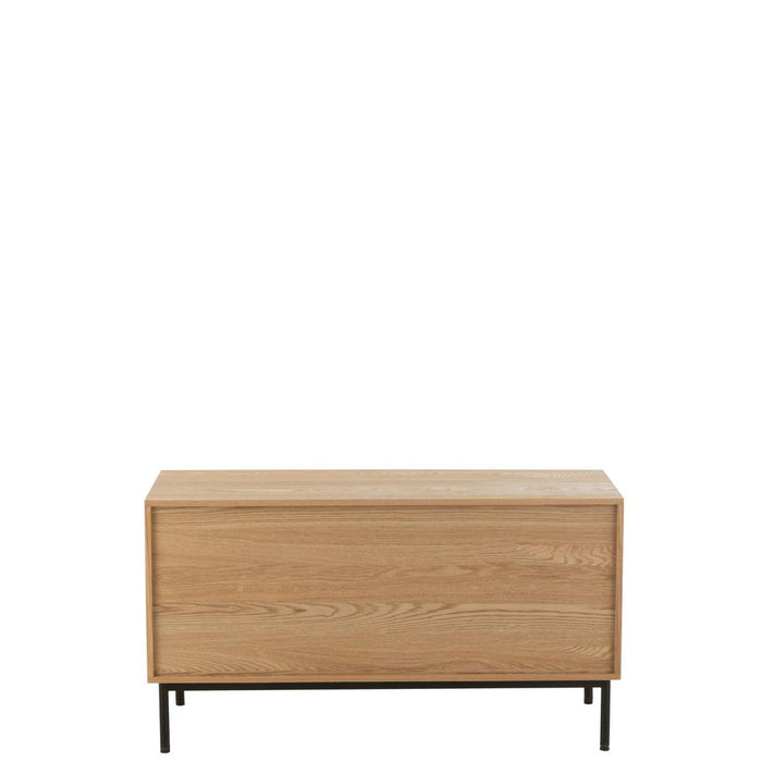 Opbergkast Naturel Cane Vierkant 40x120 cm-Opbergkasten-J-Line