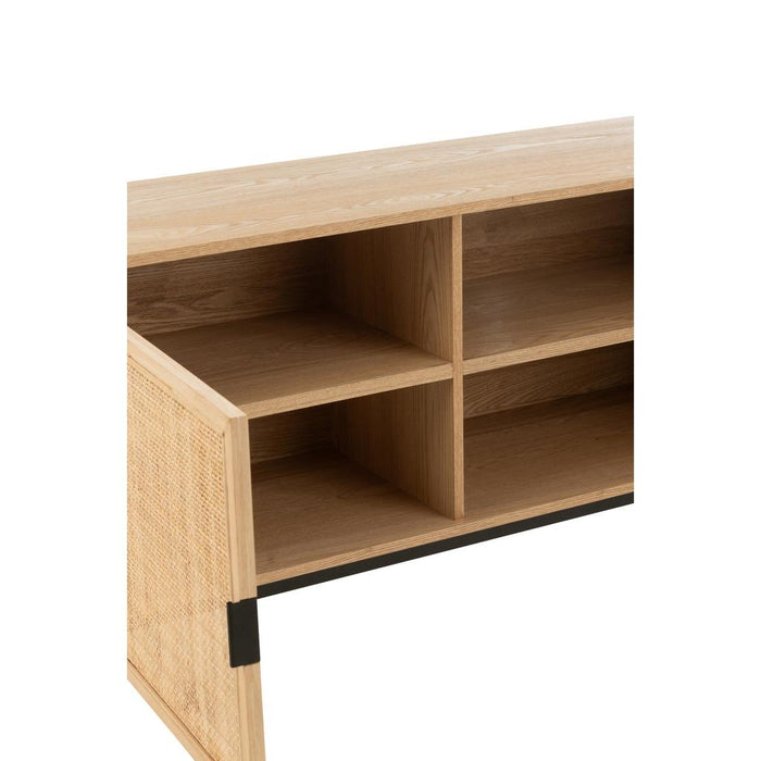 Opbergkast Naturel Cane Vierkant 40x120 cm-Opbergkasten-J-Line