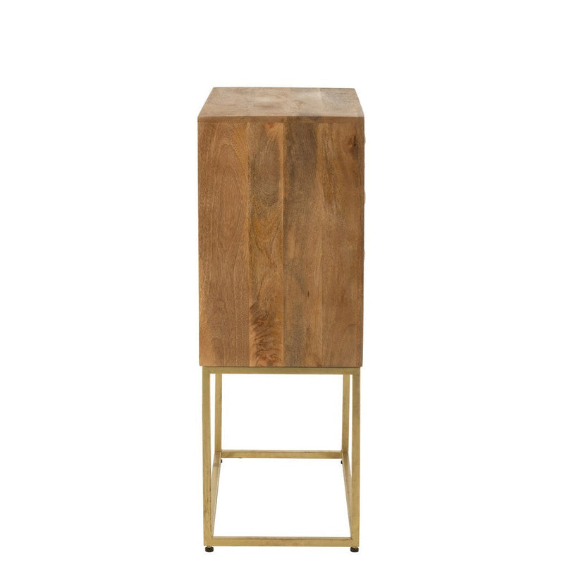 Opbergkast Naturel Mangohout hout 40x76 cm-Opbergkasten-J-Line