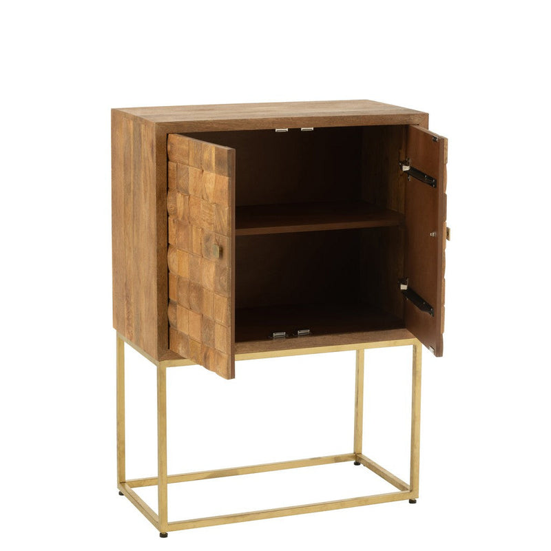 Opbergkast Naturel Mangohout hout 40x76 cm-Opbergkasten-J-Line