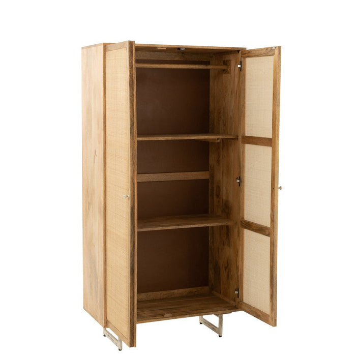 Opbergkast Naturel Mangohout hout 44x95 cm-Opbergkasten-J-Line