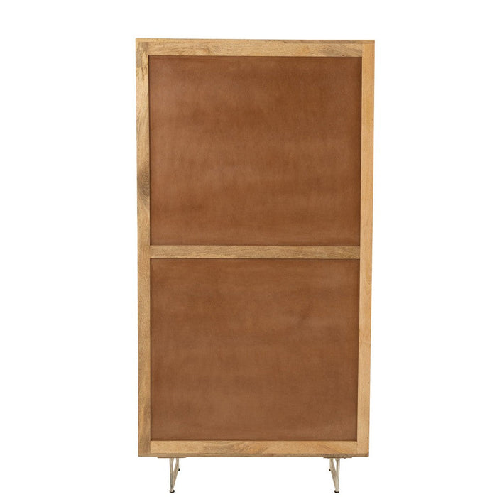 Opbergkast Naturel Mangohout hout 44x95 cm-Opbergkasten-J-Line