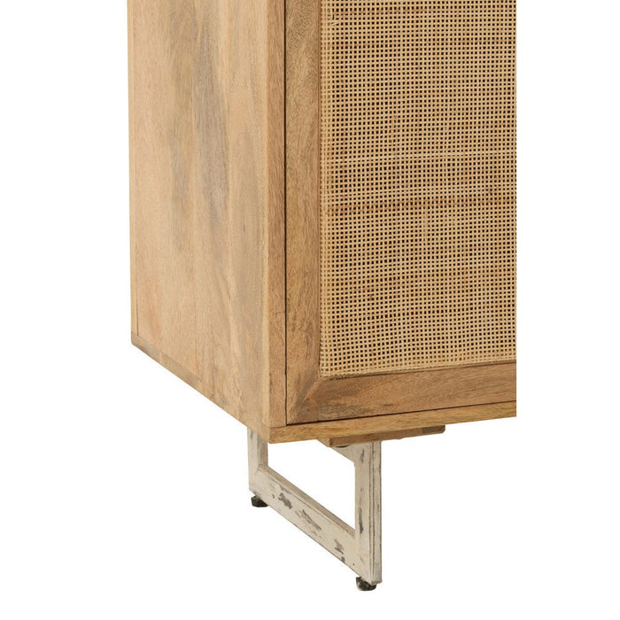 Opbergkast Naturel Mangohout hout 44x95 cm-Opbergkasten-J-Line