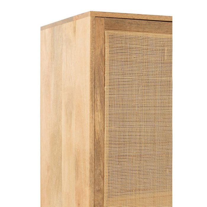 Opbergkast Naturel Mangohout hout 44x95 cm-Opbergkasten-J-Line