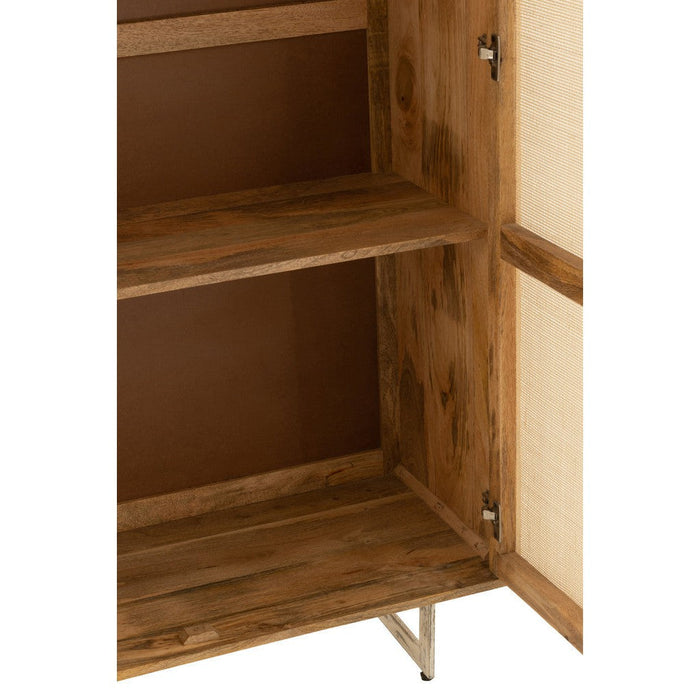 Opbergkast Naturel Mangohout hout 44x95 cm-Opbergkasten-J-Line