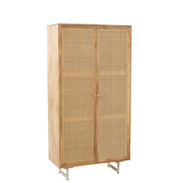 Opbergkast Naturel Mangohout hout 44x95 cm-Opbergkasten-J-Line