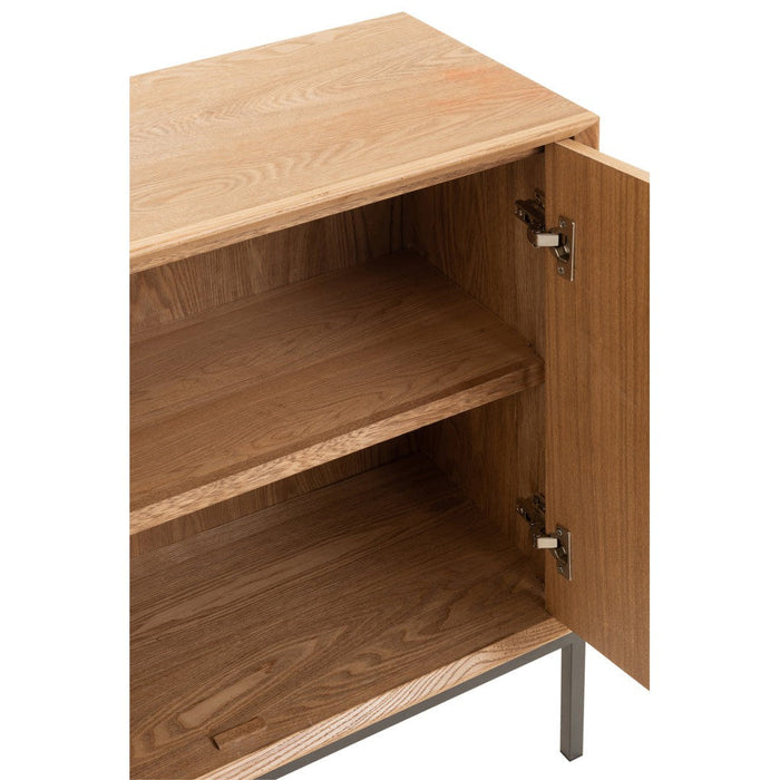 Opbergkast Naturel Metaal 35x80 cm-Opbergkasten-J-Line