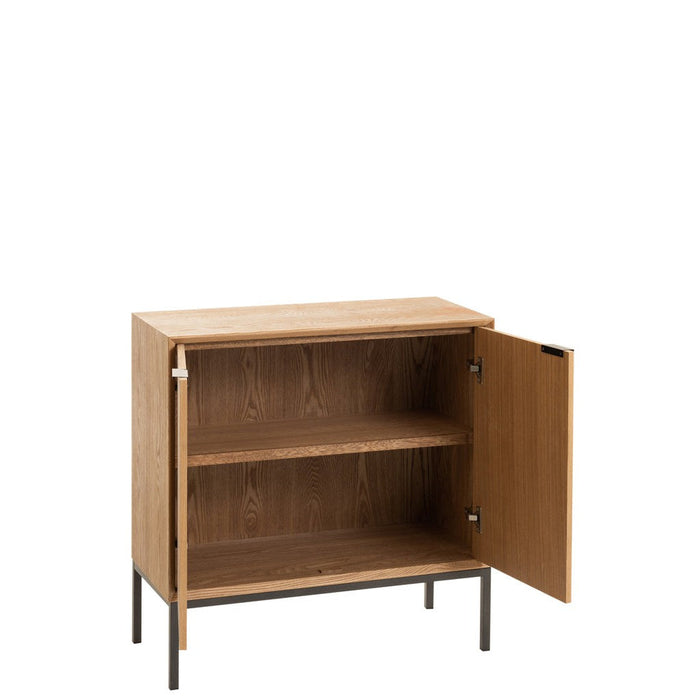 Opbergkast Naturel Metaal 35x80 cm-Opbergkasten-J-Line