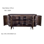 Opbergkast Noor Mangohout Bruin 170x43x81 cm-Dressoirs-Livingfurn