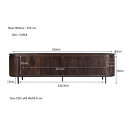 Opbergkast Noor Mangohout Bruin 210x43x56 cm-TV-meubels-Livingfurn