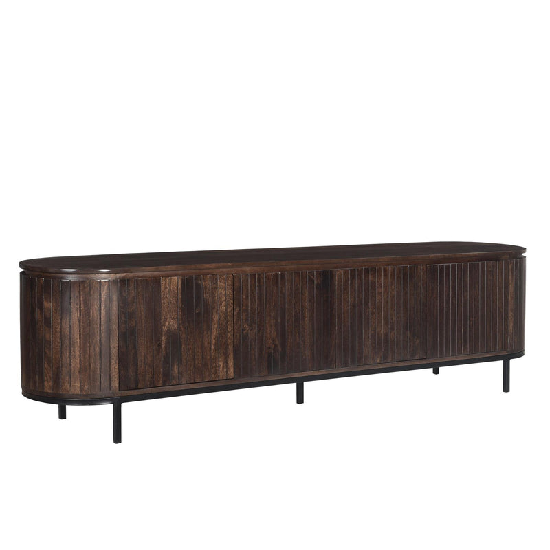 Opbergkast Noor Mangohout Bruin 210x43x56 cm-TV-meubels-Livingfurn