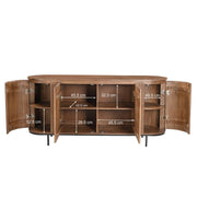 Opbergkast Noor Mangohout Naturel hout 170x43x81 cm-Dressoirs-Livingfurn