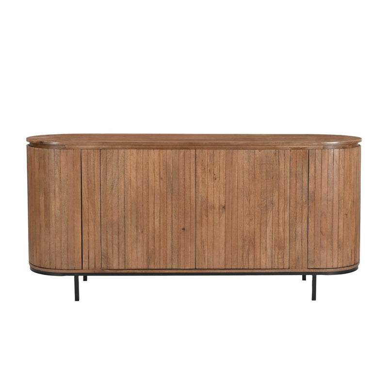 Opbergkast Noor Mangohout Naturel hout 170x43x81 cm-Dressoirs-Livingfurn