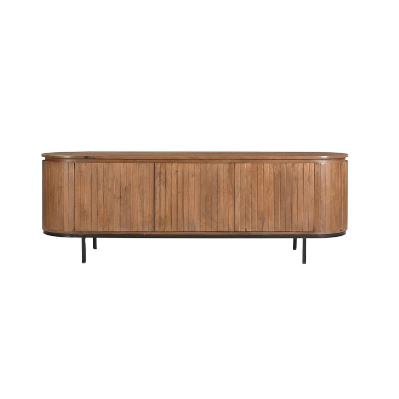 Opbergkast Noor Mangohout Naturel hout 43x170x56 cm-TV-meubels-Livingfurn