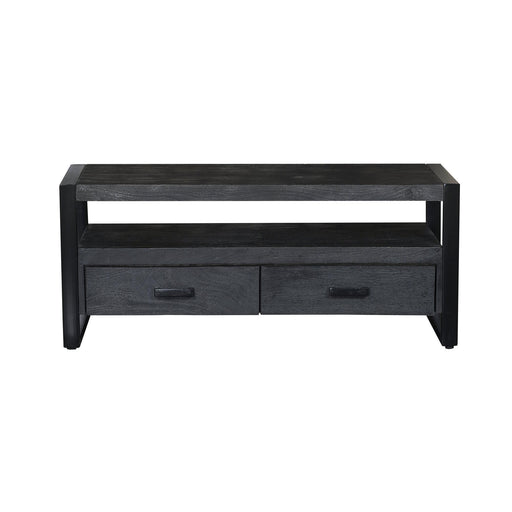 Opbergkast Norris Mangohout Zwart 120x45x50 cm-TV-meubels-Livingfurn