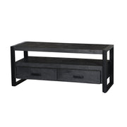 Opbergkast Norris Mangohout Zwart 120x45x50 cm-TV-meubels-Livingfurn