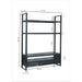 Opbergkast Norris Mangohout Zwart 150x45x200 cm-TV-meubels-Livingfurn
