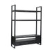Opbergkast Norris Mangohout Zwart 150x45x200 cm-TV-meubels-Livingfurn