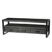 Opbergkast Norris Mangohout Zwart 150x45x50 cm-TV-meubels-Livingfurn