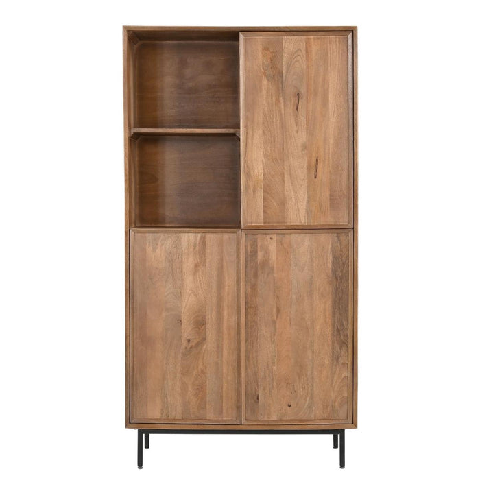Opbergkast Ravenstein Mangohout Naturel hout 40x170x90 cm-Opbergkasten-Livingfurn