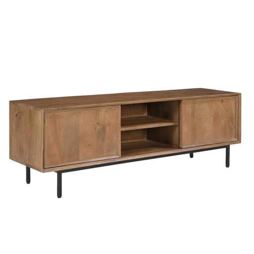 Opbergkast Ravenstein Mangohout Naturel hout 40x50x150 cm-TV-meubels-Livingfurn