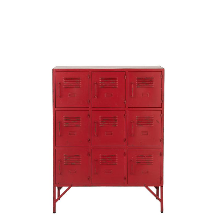 Opbergkast Rood ijzer 42x86 cm-Opbergkasten-J-Line