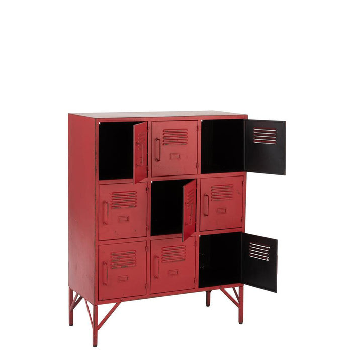 Opbergkast Rood ijzer 42x86 cm-Opbergkasten-J-Line