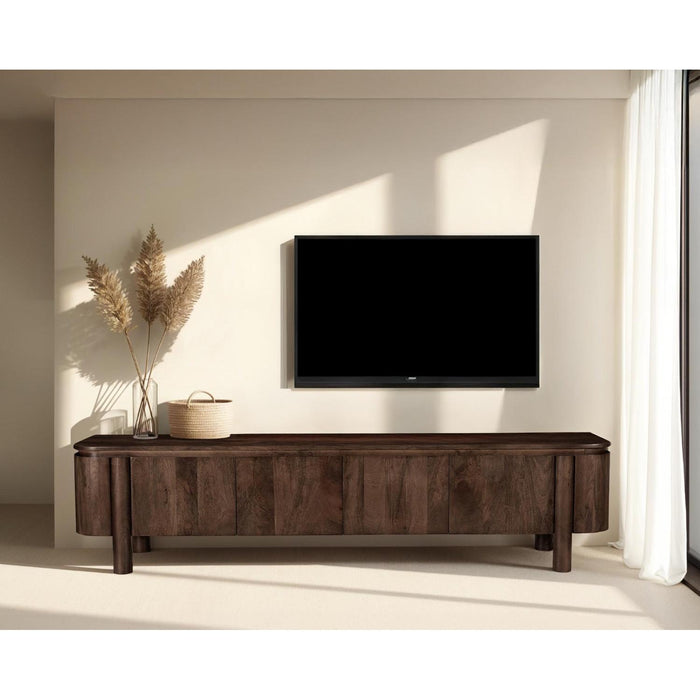 Opbergkast Salano Mangohout Bruin 210x43x50 cm-TV-meubels-Livingfurn