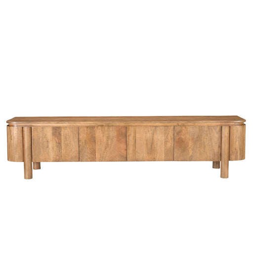 Opbergkast Salano Mangohout Naturel hout 210x43x50 cm-TV-meubels-Livingfurn