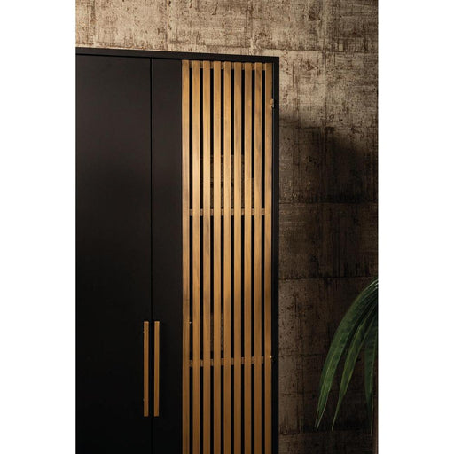 Opbergkast Sayan Kast Zwart en Goud-Opbergkasten-PTMD