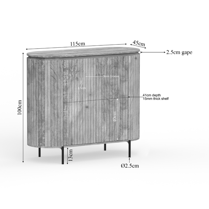 Opbergkast Solana 115 cm Naturel 115x45x100 cm-TV-meubels-Starfurn