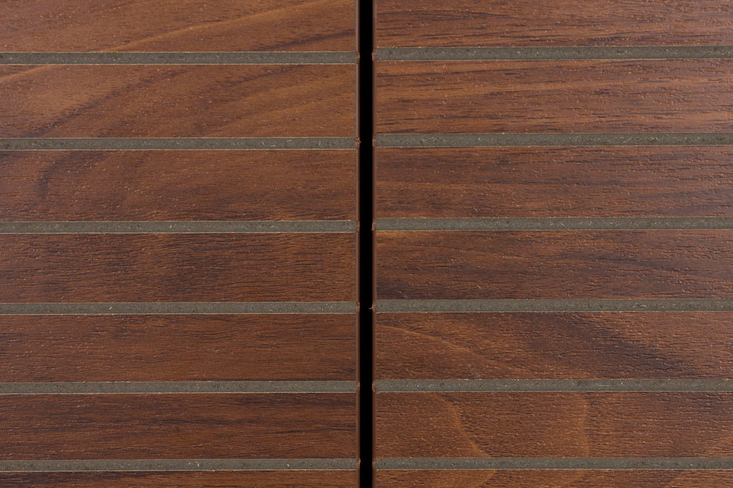 Opbergkast Stripes MDF, Metaal Bruin 40x80 cm-Opbergkasten-Creating Home