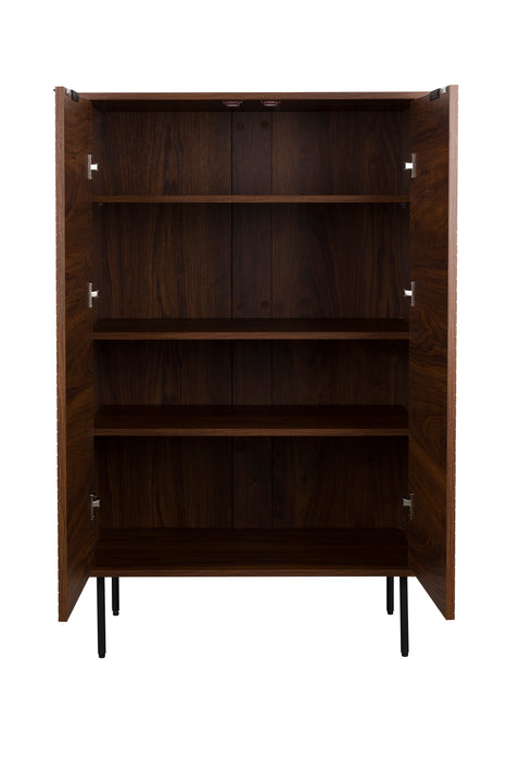 Opbergkast Stripes MDF, Metaal Bruin 40x80 cm-Opbergkasten-Creating Home