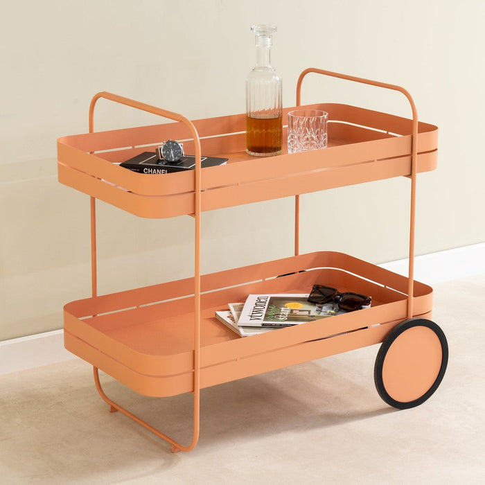Opbergkast Trolly GIN & TROLLEY Staal Clay Terra 42x74x69.3cm-Opbergkasten-Spinder