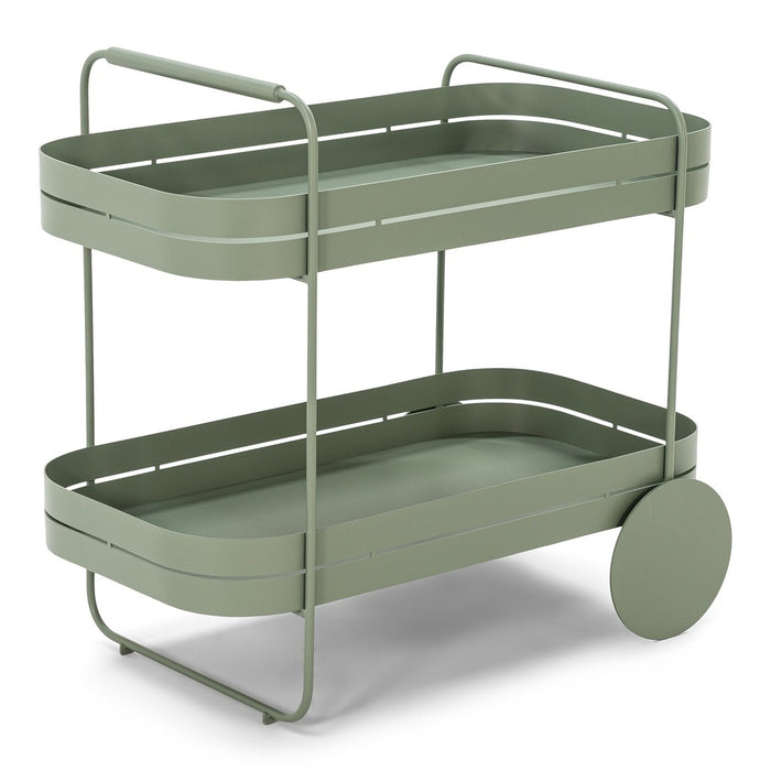Opbergkast Trolly GIN & TROLLEY Staal Dusty Green 42x74x69.3cm-Opbergkasten-Spinder