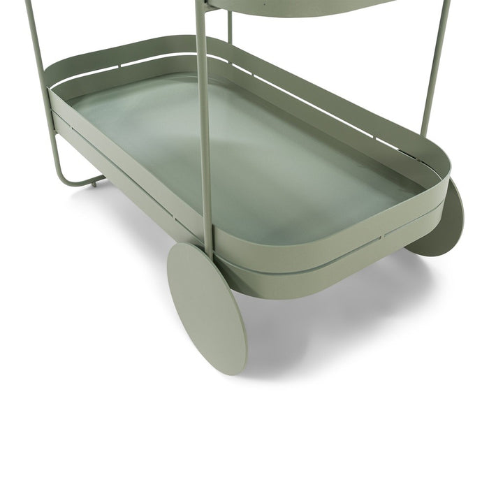 Opbergkast Trolly GIN & TROLLEY Staal Dusty Green 42x74x69.3cm-Opbergkasten-Spinder