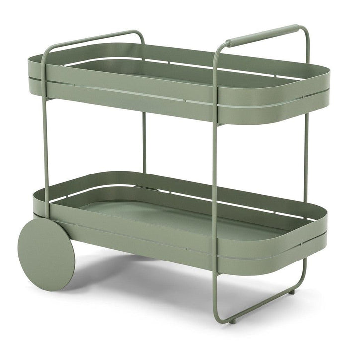 Opbergkast Trolly GIN & TROLLEY Staal Dusty Green 42x74x69.3cm-Opbergkasten-Spinder