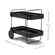 Opbergkast Trolly GIN & TROLLEY Staal Silky Taupe 42x74x69.3cm-Opbergkasten-Spinder