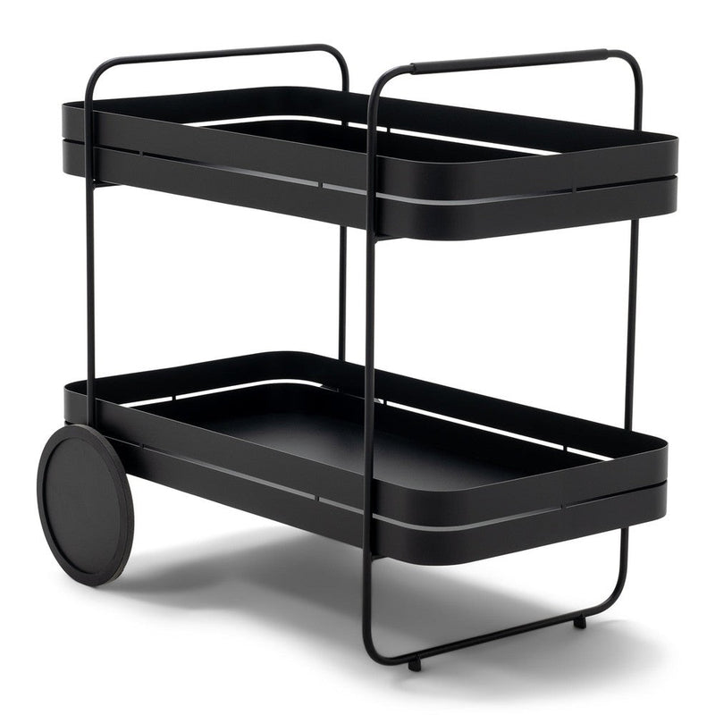 Opbergkast Trolly GIN & TROLLEY Staal Zwart 42x74x69.3cm Spinder-Opbergkasten-Spinder