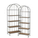 Opbergkast Vakkenkast Bruin Fir hout Rond 40x80 cm-Opbergkasten-J-Line