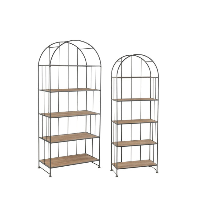 Opbergkast Vakkenkast Bruin Fir hout Rond 40x80 cm-Opbergkasten-J-Line
