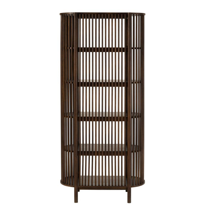 Opbergkast Vakkenkast Bruin Mangohout hout 84x38 cm-Opbergkasten-J-Line
