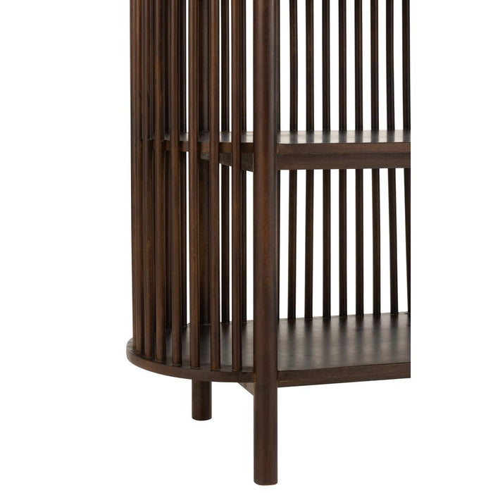 Opbergkast Vakkenkast Bruin Mangohout hout 84x38 cm-Opbergkasten-J-Line