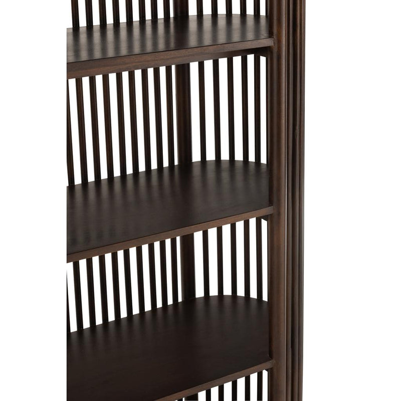 Opbergkast Vakkenkast Bruin Mangohout hout 84x38 cm-Opbergkasten-J-Line