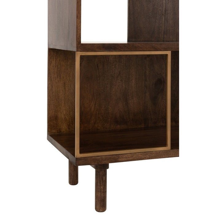 Opbergkast Vakkenkast Bruin ijzer 40x115 cm-Opbergkasten-J-Line