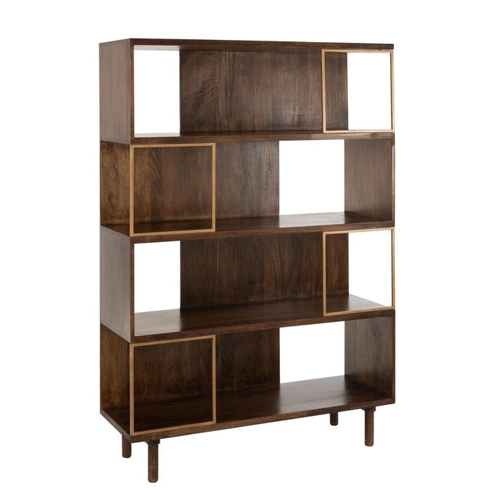 Opbergkast Vakkenkast Bruin ijzer 40x115 cm-Opbergkasten-J-Line