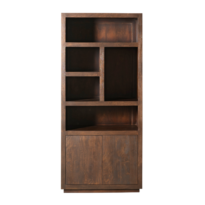 Opbergkast Vakkenkast Brussel Bruin 90 cm 90x45x200 cm-Opbergkasten-Starfurn