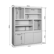 Opbergkast Vakkenkast Brussel Bruin XL 160 cm 160x45x200 cm-Opbergkasten-Starfurn