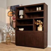 Opbergkast Vakkenkast Brussel Bruin XL 160 cm 160x45x200 cm-Opbergkasten-Starfurn